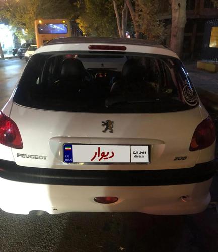 پژو ۲۰۶ تیپ ۲ مدل ۹۹سفید تمیز